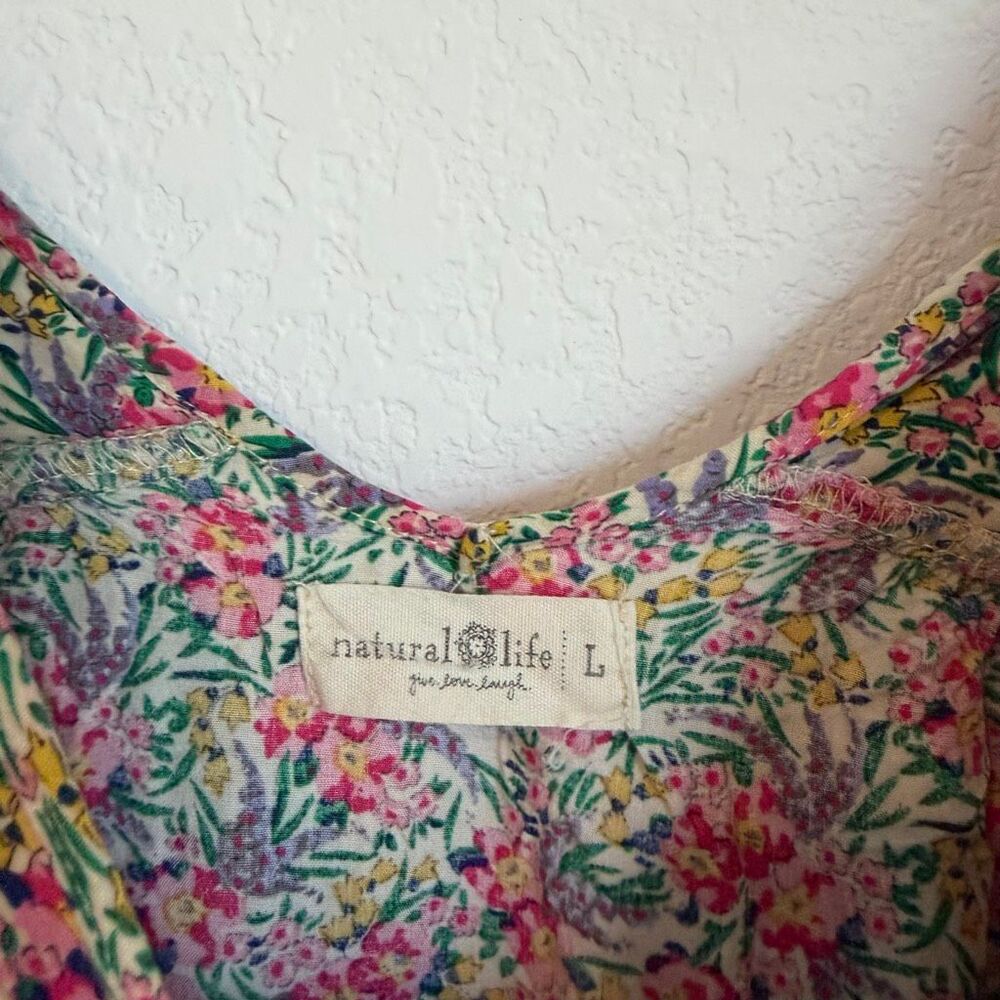 Natural Life Floral Sleeveless Riley Mini A-Line Dress Women's Size Large - Picture 5 of 7